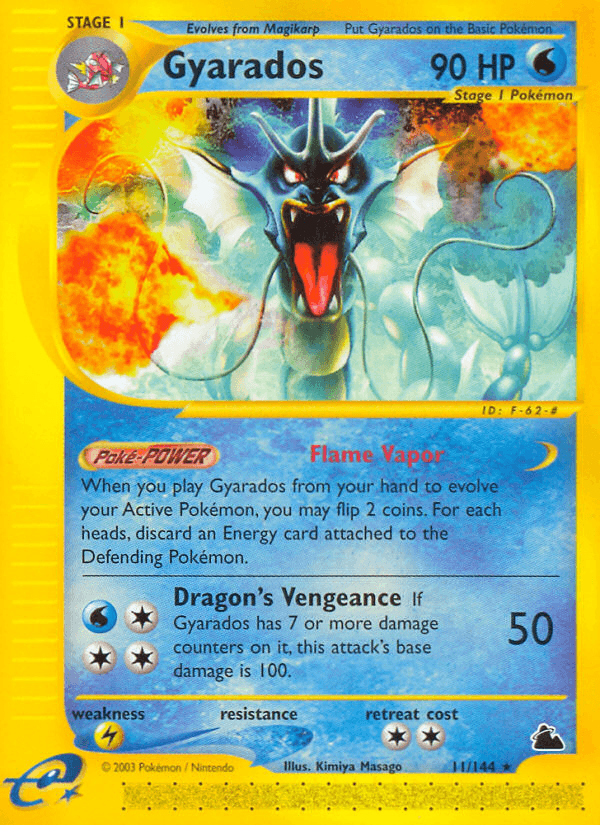 Carta Gyarados 11/144 do set Skyridge — Pokémon TCG | Bynx