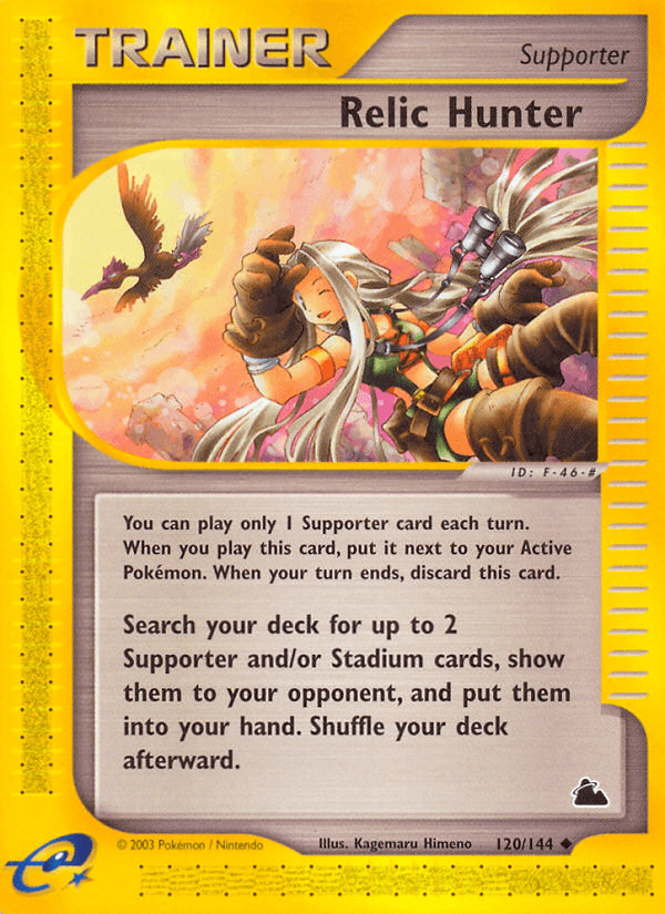 Carta Relic Hunter 120/144 do set Skyridge — Pokémon TCG | Bynx