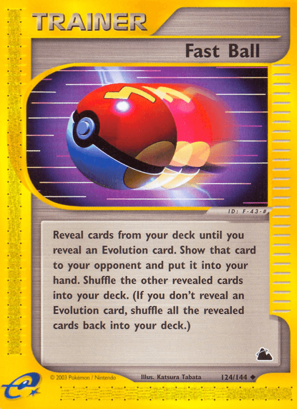Carta Fast Ball 124/144 do set Skyridge — Pokémon TCG | Bynx