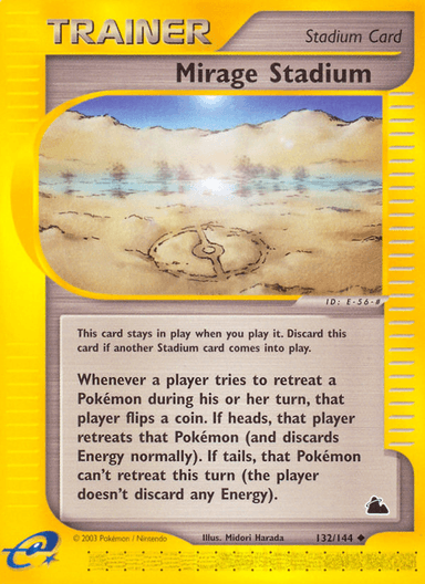 Carta Mirage Stadium 132/144 do set Skyridge — Pokémon TCG | Bynx