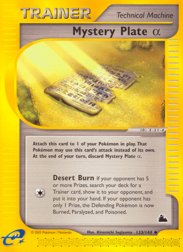 Carta Mystery Plate α 133/144 do set Skyridge — Pokémon TCG | Bynx