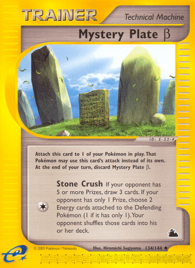 Carta Mystery Plate β 134/144 do set Skyridge — Pokémon TCG | Bynx