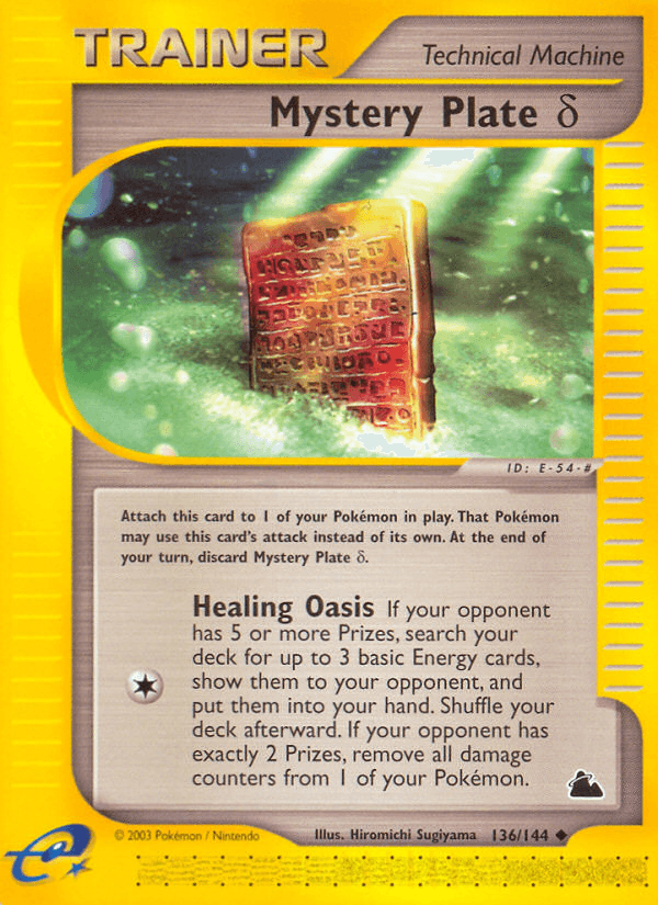 Carta Mystery Plate δ 136/144 do set Skyridge — Pokémon TCG | Bynx
