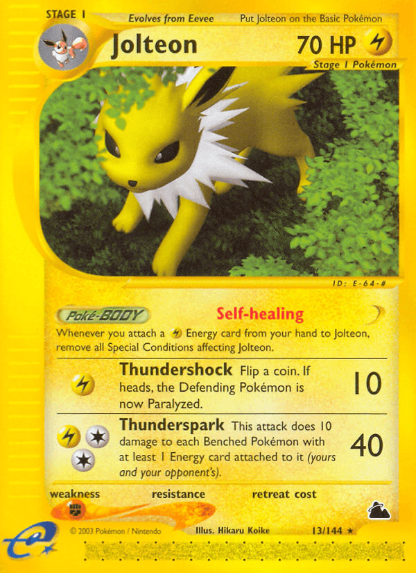 Carta Jolteon 13/144 do set Skyridge — Pokémon TCG | Bynx