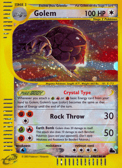Carta Golem 148 do set Skyridge — Pokémon TCG | Bynx