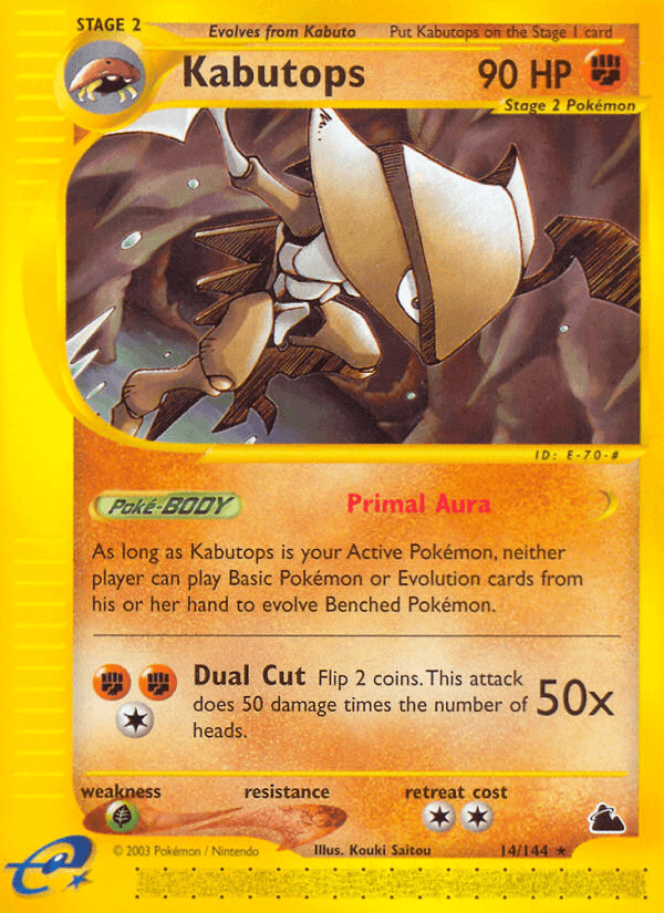 Carta Kabutops 14/144 do set Skyridge — Pokémon TCG | Bynx