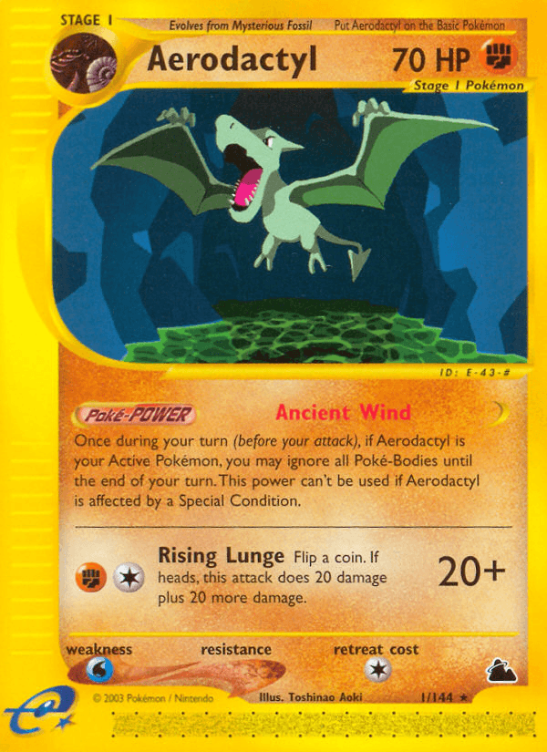 Carta Aerodactyl 1/144 do set Skyridge — Pokémon TCG | Bynx