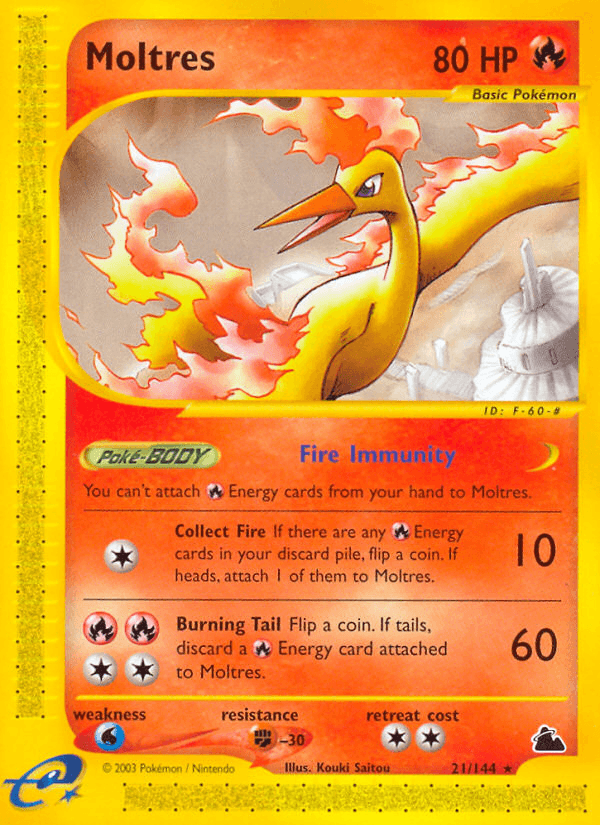 Carta Moltres 21/144 do set Skyridge — Pokémon TCG | Bynx