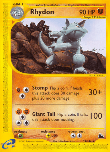 Carta Rhydon 29/144 do set Skyridge — Pokémon TCG | Bynx