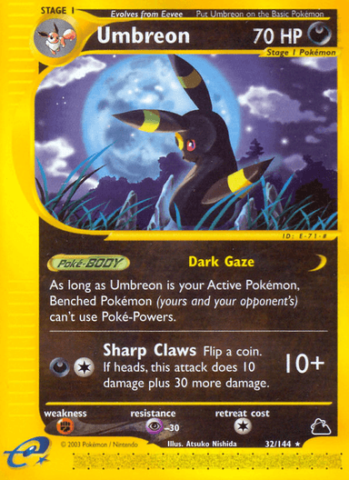 Carta Umbreon 32/144 do set Skyridge — Pokémon TCG | Bynx