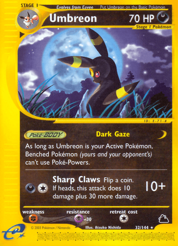 Carta Umbreon 32/144 do set Skyridge — Pokémon TCG | Bynx