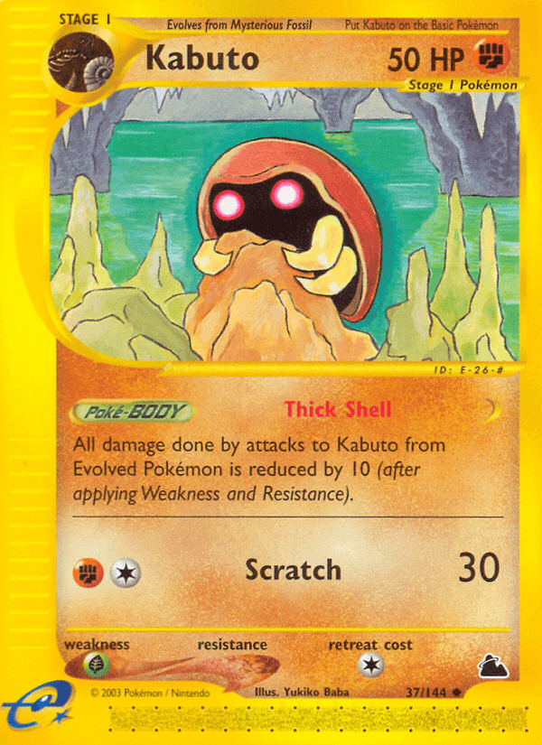 Carta Kabuto 37/144 do set Skyridge — Pokémon TCG | Bynx