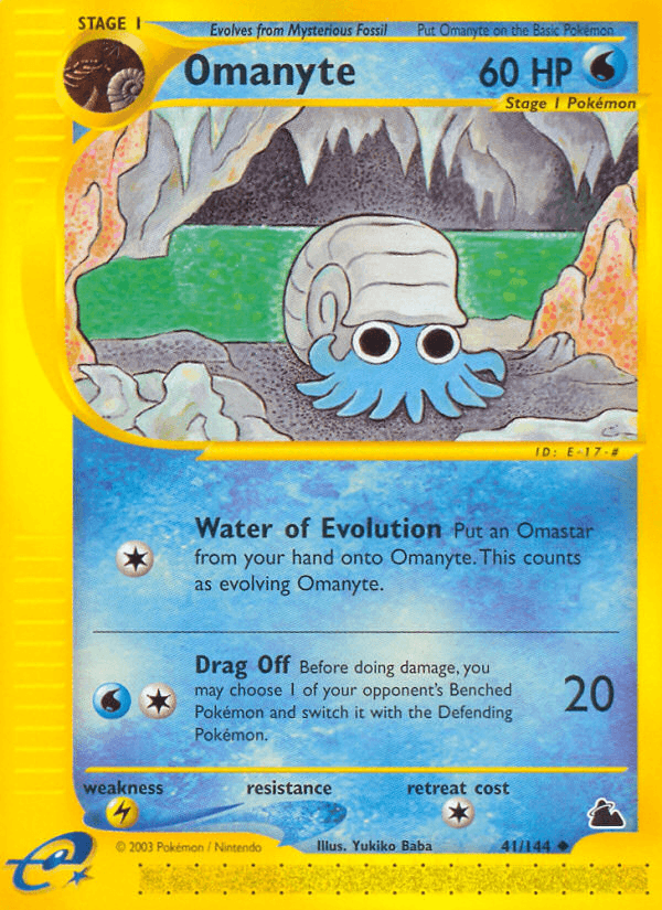 Carta Omanyte 41/144 do set Skyridge — Pokémon TCG | Bynx