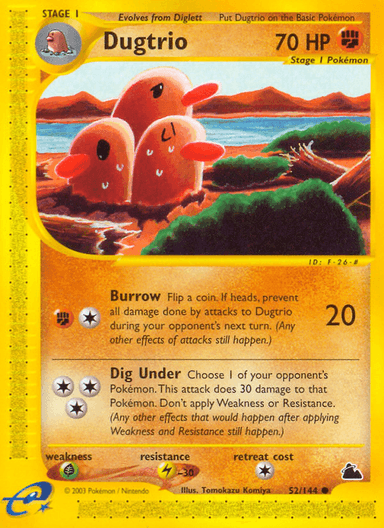 Carta Dugtrio 52/144 do set Skyridge — Pokémon TCG | Bynx