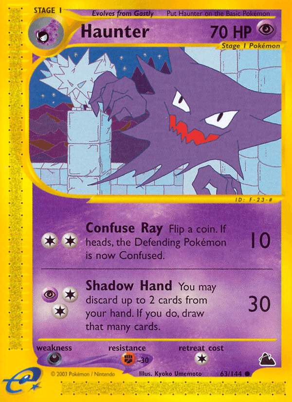 Carta Haunter 63/144 do set Skyridge — Pokémon TCG | Bynx
