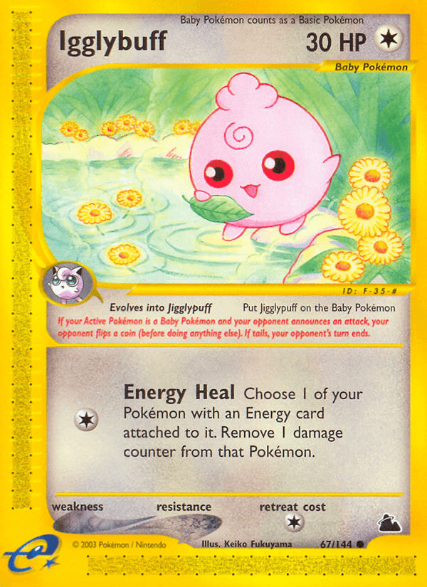 Carta Igglybuff 67/144 do set Skyridge — Pokémon TCG | Bynx