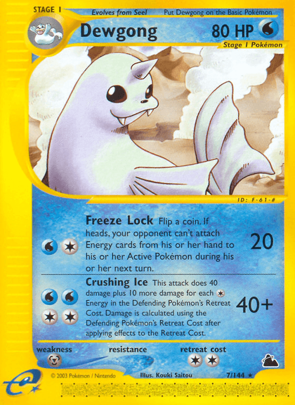 Carta Dewgong 7/144 do set Skyridge — Pokémon TCG | Bynx