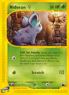 Carta Nidoran ♀ 81 do set Skyridge — Pokémon TCG | Bynx
