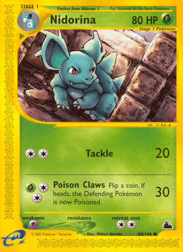 Carta Nidorina 83/144 do set Skyridge — Pokémon TCG | Bynx