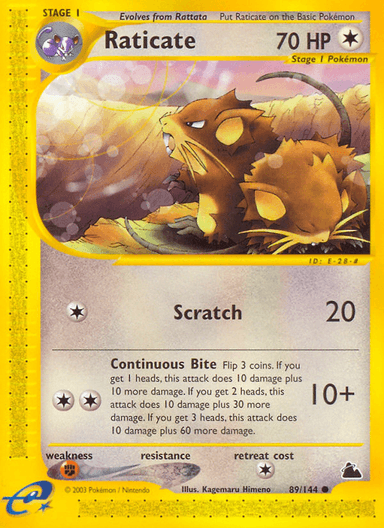 Carta Raticate 89/144 do set Skyridge — Pokémon TCG | Bynx