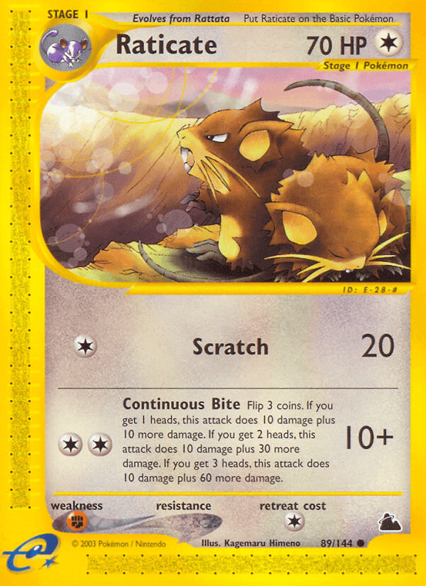 Carta Raticate 89/144 do set Skyridge — Pokémon TCG | Bynx