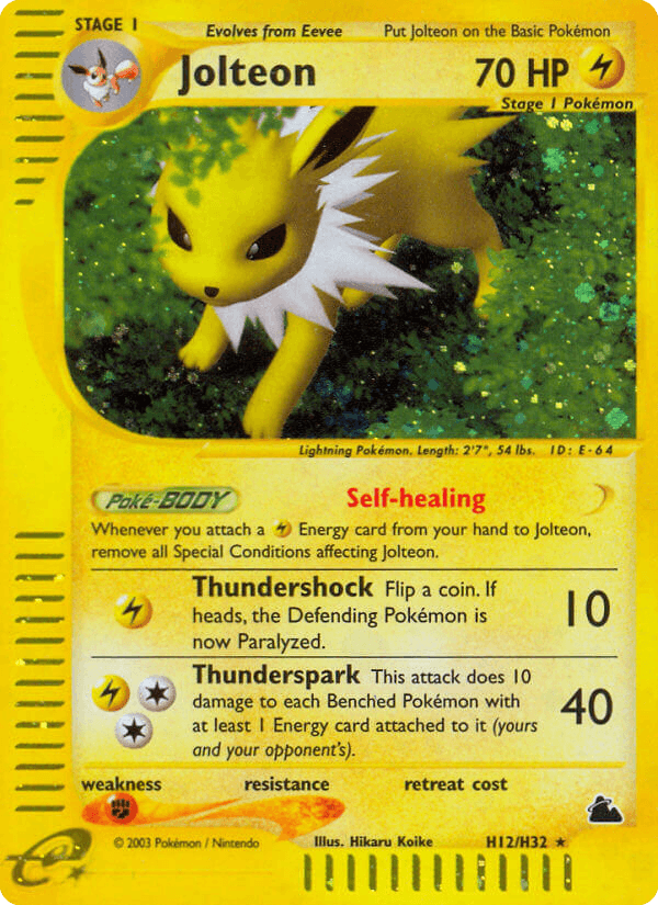 Carta Jolteon H12/144 do set Skyridge — Pokémon TCG | Bynx