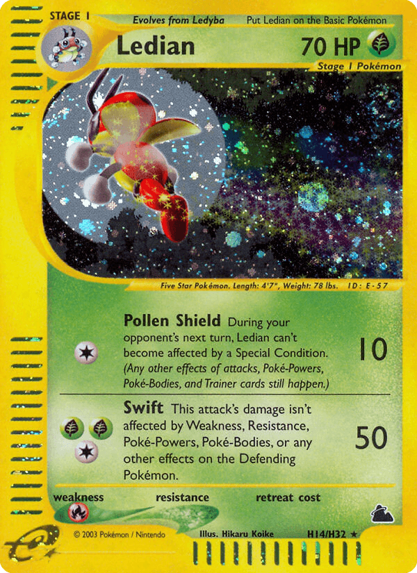 Carta Ledian H14/144 do set Skyridge — Pokémon TCG | Bynx