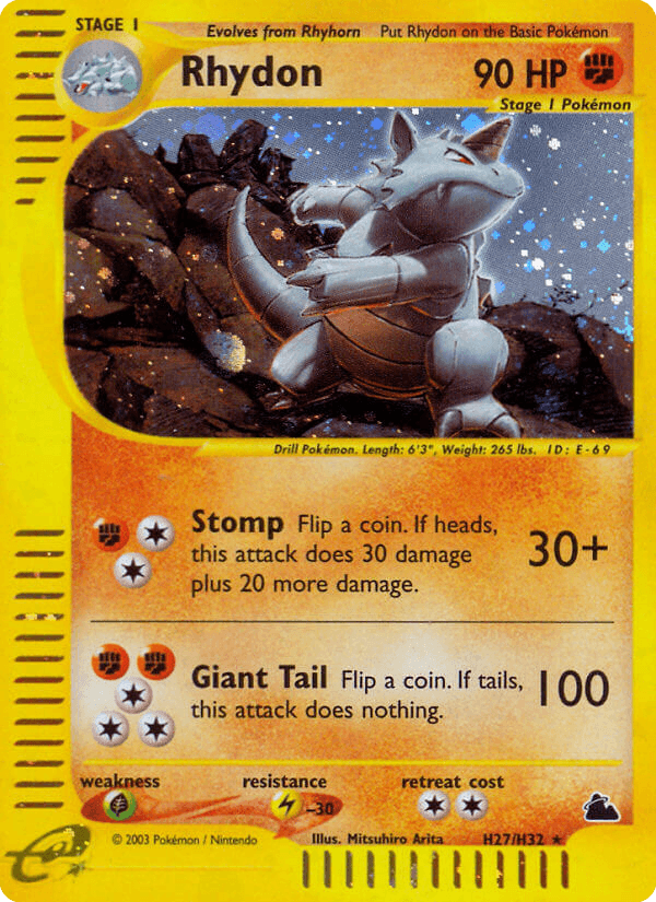 Carta Rhydon H27/144 do set Skyridge — Pokémon TCG | Bynx
