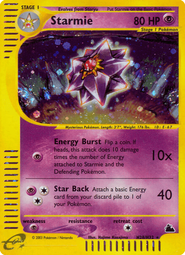 Carta Starmie H28/144 do set Skyridge — Pokémon TCG | Bynx