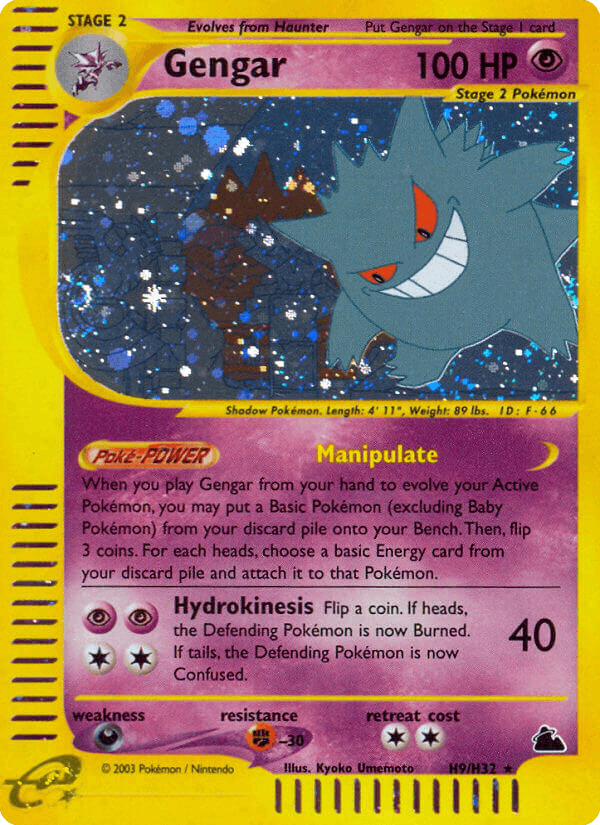 Carta Gengar H9/144 do set Skyridge — Pokémon TCG | Bynx