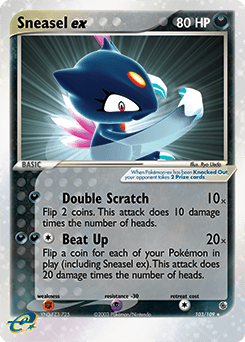 Sneasel ex 103/109 — EX Rubi e Safira