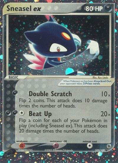 Carta Sneasel ex 103/109 do set Ruby & Sapphire — Pokémon TCG | Bynx