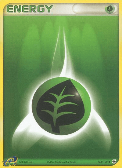 Carta Grass Energy 104/109 do set Ruby & Sapphire — Pokémon TCG | Bynx