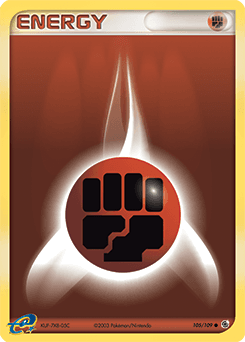 Fighting Energy 105/109 — EX Rubi e Safira