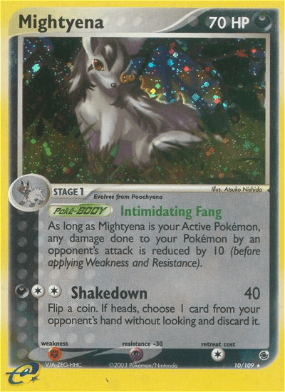Carta Mightyena 10/109 do set Ruby & Sapphire — Pokémon TCG | Bynx
