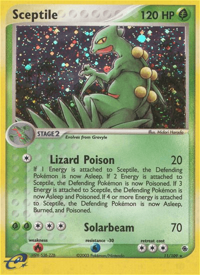Carta Sceptile 11/109 do set Ruby & Sapphire — Pokémon TCG | Bynx