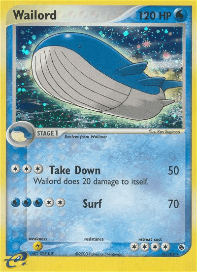Carta Wailord 14/109 do set Ruby & Sapphire — Pokémon TCG | Bynx