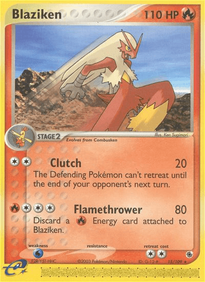 Carta Blaziken 15/109 do set Ruby & Sapphire — Pokémon TCG | Bynx