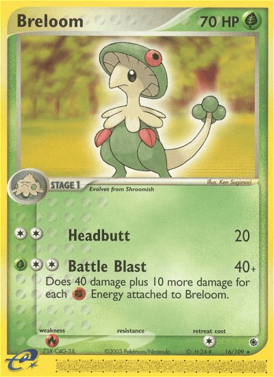 Carta Breloom 16/109 do set Ruby & Sapphire — Pokémon TCG | Bynx