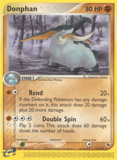 Carta Donphan 17/109 do set Ruby & Sapphire — Pokémon TCG | Bynx