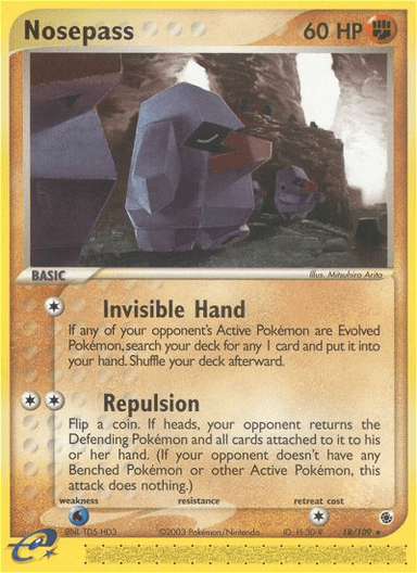 Carta Nosepass 18/109 do set Ruby & Sapphire — Pokémon TCG | Bynx