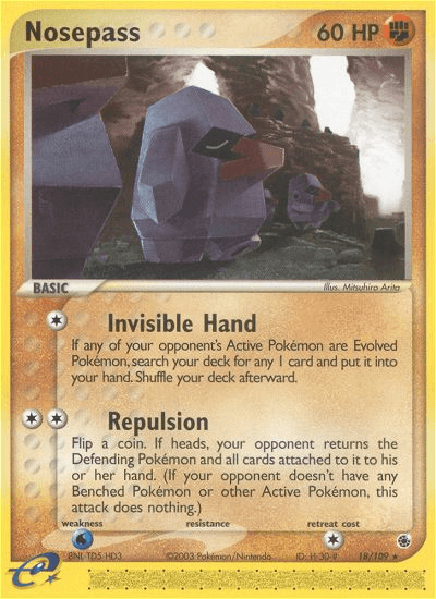 Carta Nosepass 18/109 do set Ruby & Sapphire — Pokémon TCG | Bynx