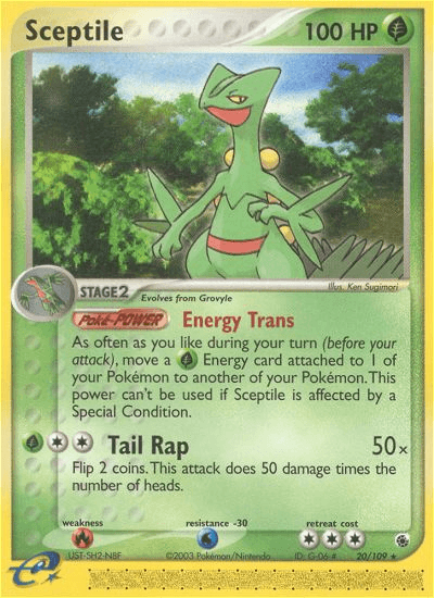 Carta Sceptile 20/109 do set Ruby & Sapphire — Pokémon TCG | Bynx