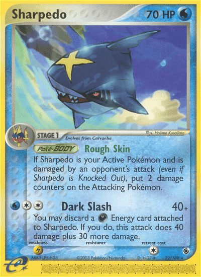 Carta Sharpedo 22/109 do set Ruby & Sapphire — Pokémon TCG | Bynx