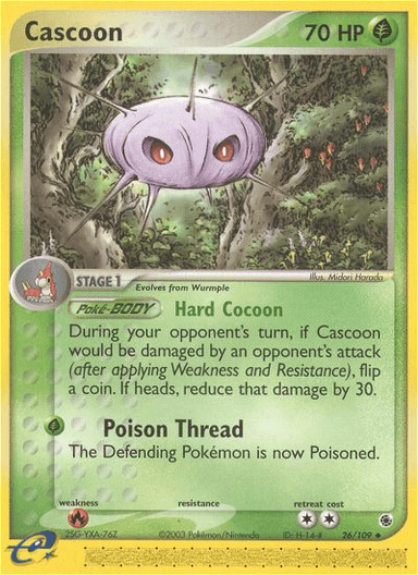 Carta Cascoon 26/109 do set Ruby & Sapphire — Pokémon TCG | Bynx