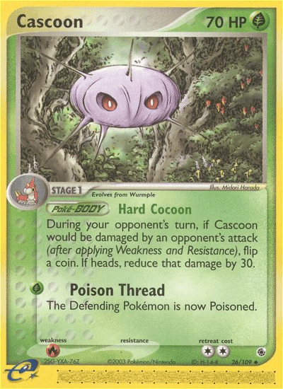 Carta Cascoon 26/109 do set Ruby & Sapphire — Pokémon TCG | Bynx