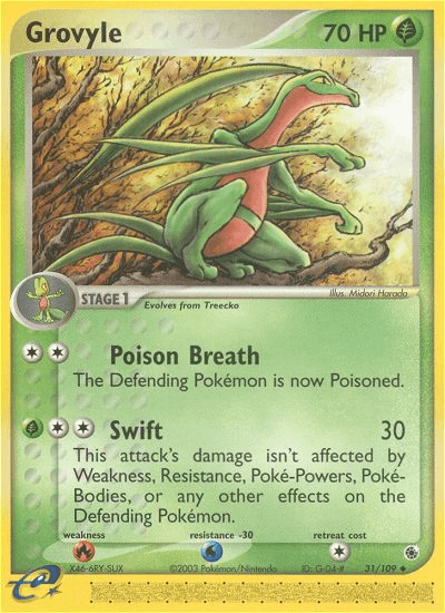 Carta Grovyle 31/109 do set Ruby & Sapphire — Pokémon TCG | Bynx