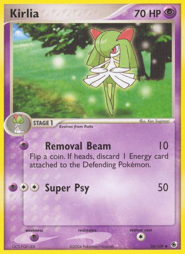 Carta Kirlia 34/109 do set Ruby & Sapphire — Pokémon TCG | Bynx