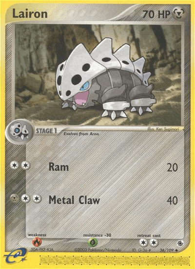 Carta Lairon 36/109 do set Ruby & Sapphire — Pokémon TCG | Bynx