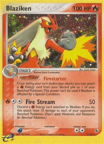 Carta Blaziken 3/109 do set Ruby & Sapphire — Pokémon TCG | Bynx